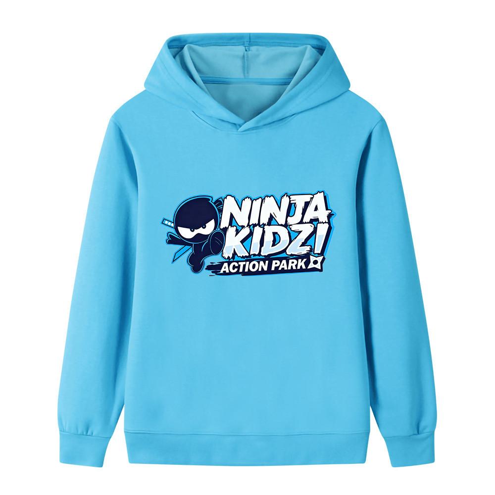 B1174 Kids Boys Girls NINJA KIDZ Print Casual Long Sleeves Hoodie