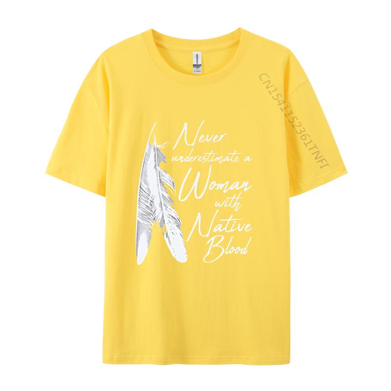 Native American A Woman With Native TShirt Cotton Men T Shirt Leisure T Shirts Casual On Sale Aesthetic Tshirt