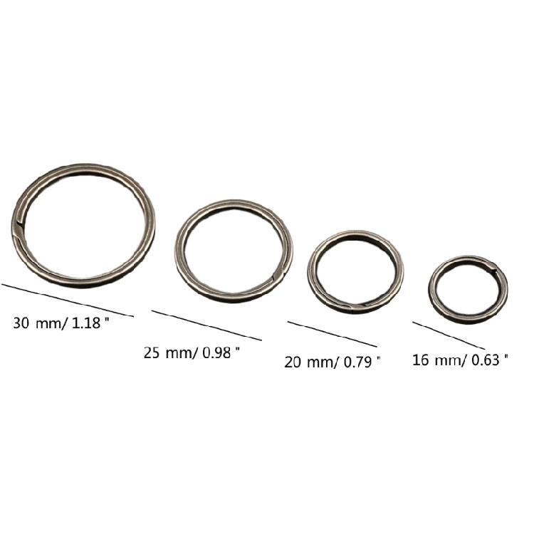 Stylové kulaté dělené kroužky na klíče pro klíčenky Karabina ze slitiny titanu Kroužky na klíčenky