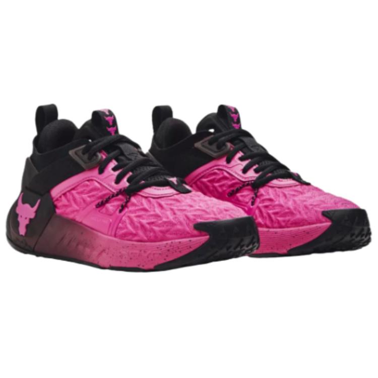 Under Armour Project Rock 6 Astro Pink Black Women Sneakers 3026535-600