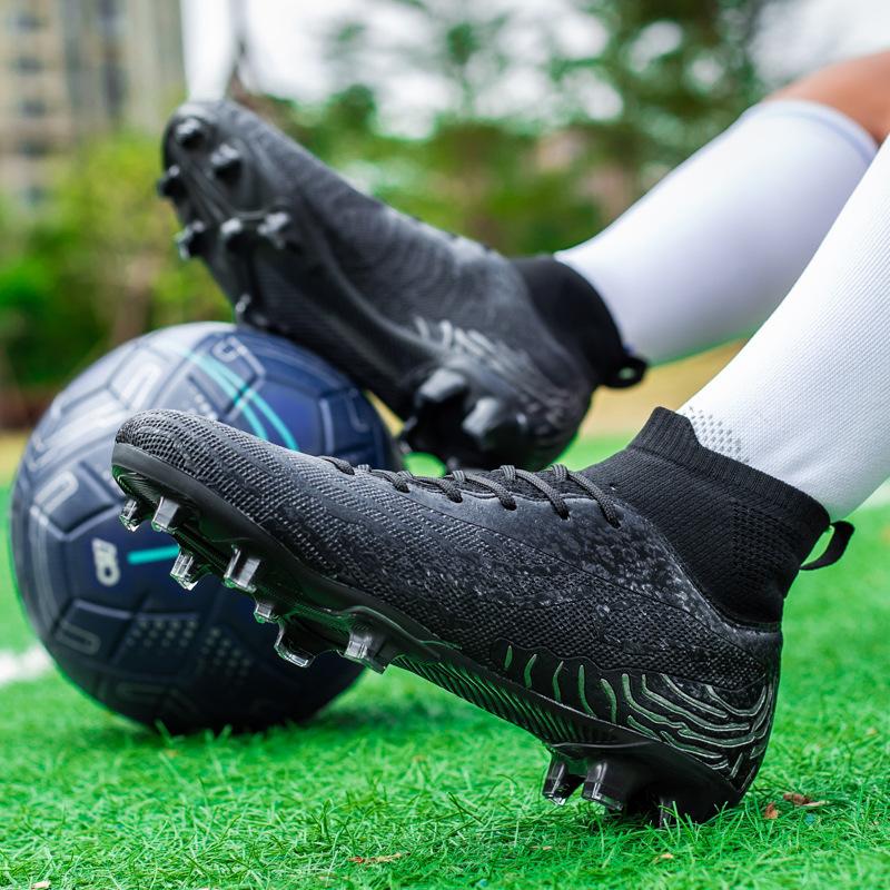 

High-top football shoes FG long nails TF broken nails youth sports shoes student sports training shoes boys sneakers 35