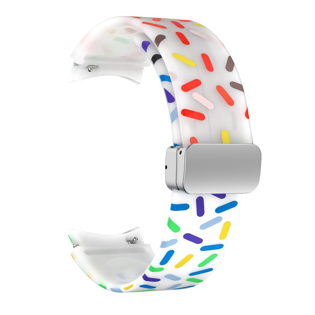 Magnetische D-gesp Siliconen Band Voor Samsung Galaxy Watch 6 5 4 Serie Sportband Voor Galaxy Watch 45 44 40/Classic 47 46 43 42