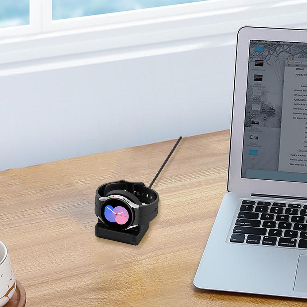 Suporte de Carregador de Silicone Base Antiderrapante Suporte Dock de Carregamento Suporte de Carregamento Portátil Leve para Galaxy Watch6/Watch6 Classic