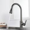 VEMUSE 304 Stainless Steel Gunmetal Pull-Out Cold Water Kitchen Faucet