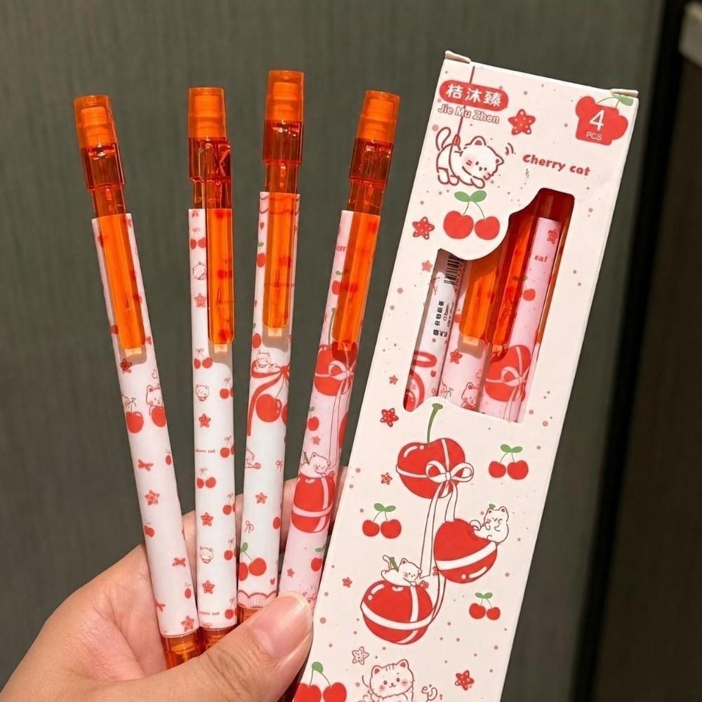 4pcs 0.5mm 2B Lead Automatic Pencil Kawaii Stationery Student Writing Pencil Back To School
