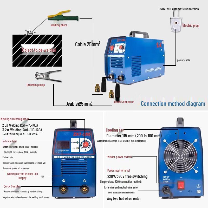 Dongcheng ZX7-250G(II) Industrial Welding Machine CN plug (adapter included)