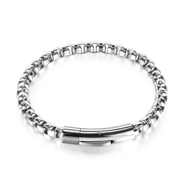 European American Hip-hop Style Stainless Steel Trendy Men s Bracelet Street Retro Titanium