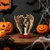 Para Szkieletów i Ozdoba Dłoni, z Podstawą Różaną, Wytrzymała Żywica Gotycka Czaszka Dekoracja Ślubna, do Dekoracji Halloween