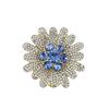 Korean Rhinestone Flower Brooch: Dual-Use Scarf Buckle & Pin Accessory