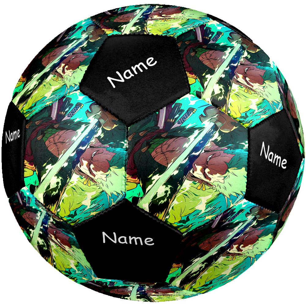Custom Name Roronoa Zoro Theme Size 5 Soccer Ball, Suitable for Both Indoor and Outdoor Matches, a Gift Suitable for Everyone.