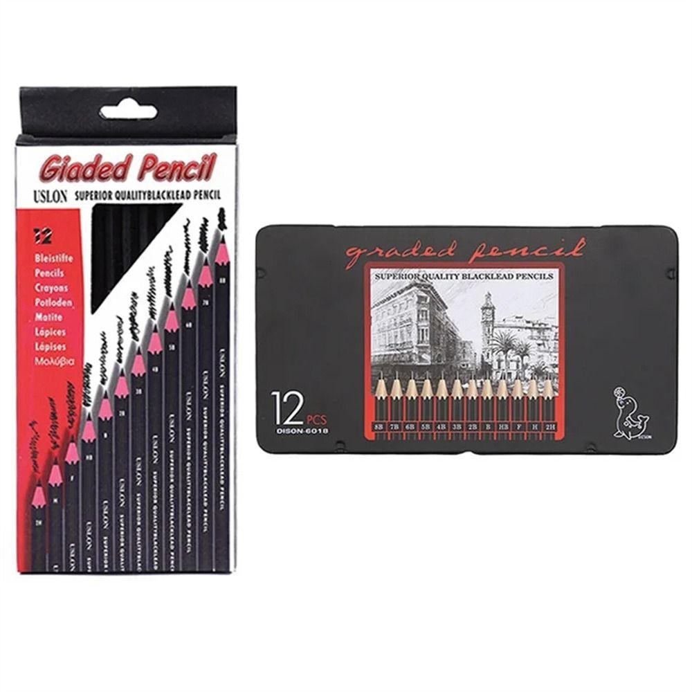 2H-8B Wooden Lead Pencils Graphite Shading Drawing Pencil Artists Sketch Pencil  Art Supplies