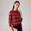 Zhaojun Women's Cherry Red Fair Isle Jacquard Cashmere Sweater