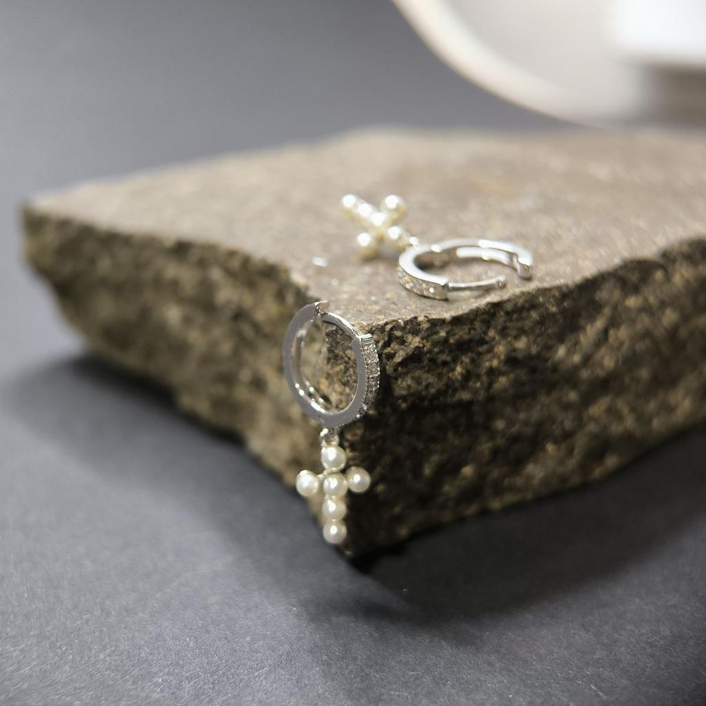 Silberohrringe mit Naturperlen, Zirkonia (2177104)