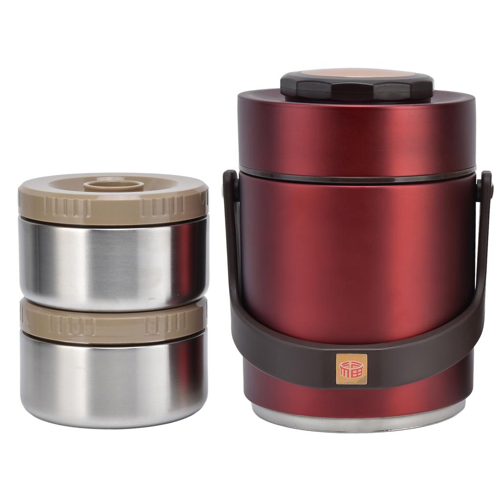 Insulation Lunch Box High Capacity 1.5L Stainless Steel Portable Heat Preservation Vacuum Bento Box for Adults Students