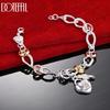 925 Sterling Silver Heart Fashion Bracelet Wedding Jewelry