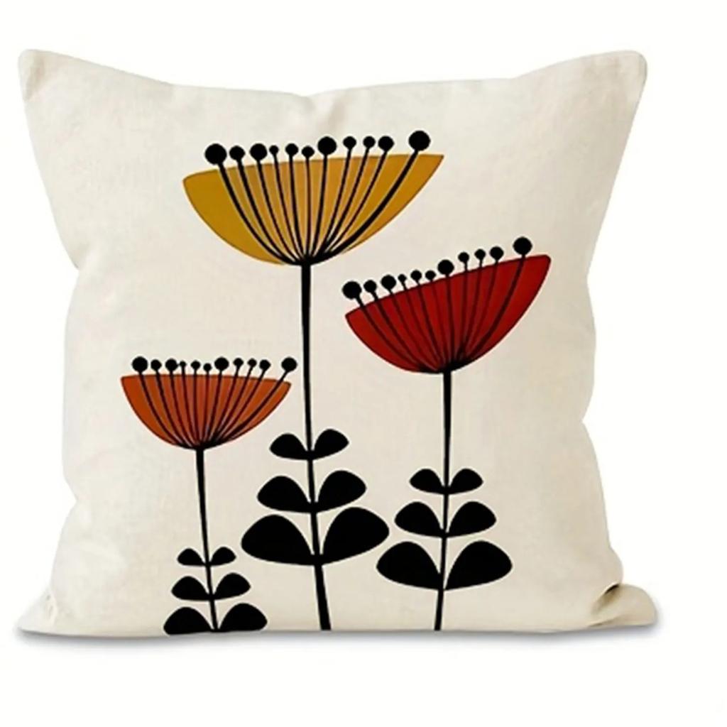 Heimdeko Lebhaftes Abstraktes Florales Muster Kissenbezug Geeignet Für Sofa Schlafzimmer Auto Kissenbezug