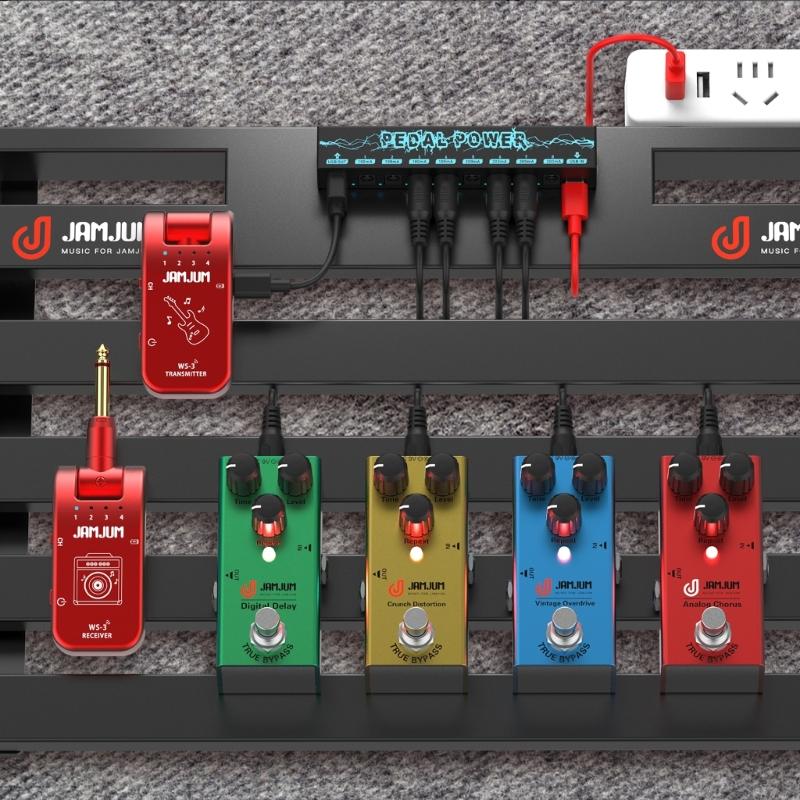 Insulated Guitar Effect Pedals Power Supply 8 Outputs 100mA 300mA for 9V Guitar Effects Pedals with LED Instructions