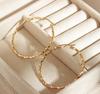 LUMINA Fine Jewelry Trendy Classic Circle Gold Earrings 40mm Wide Spiral Au750 Pure Gold Hoops 18k Earrings Real Gold