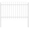 Clôture de jardin vidaXL avec sommet en pointe blanc 13,6x1 m en acier 3334160