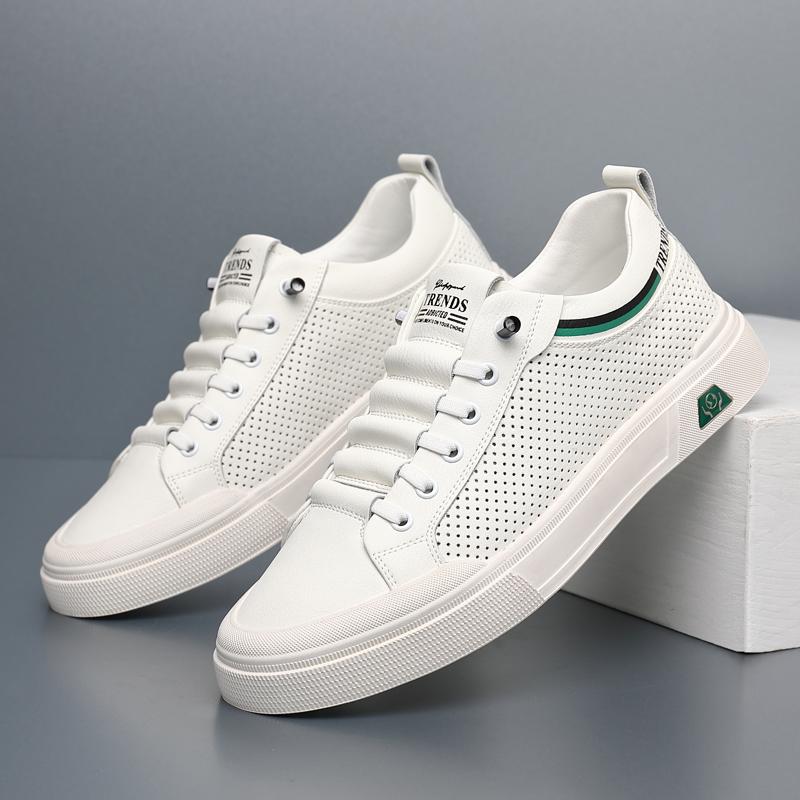 Fashion Brand Men's Oxford Shoes Summer Hollowed Out Small White Shoes Men's Casual Shoes Park Sports Shoes Massage Soles
