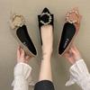 Flat-soled Single Shoes Women's Spring New One-pedal Women's Shoes Pointed Head Shallow Mouth Lazy Shoes Soft-soled Doudou Shoes