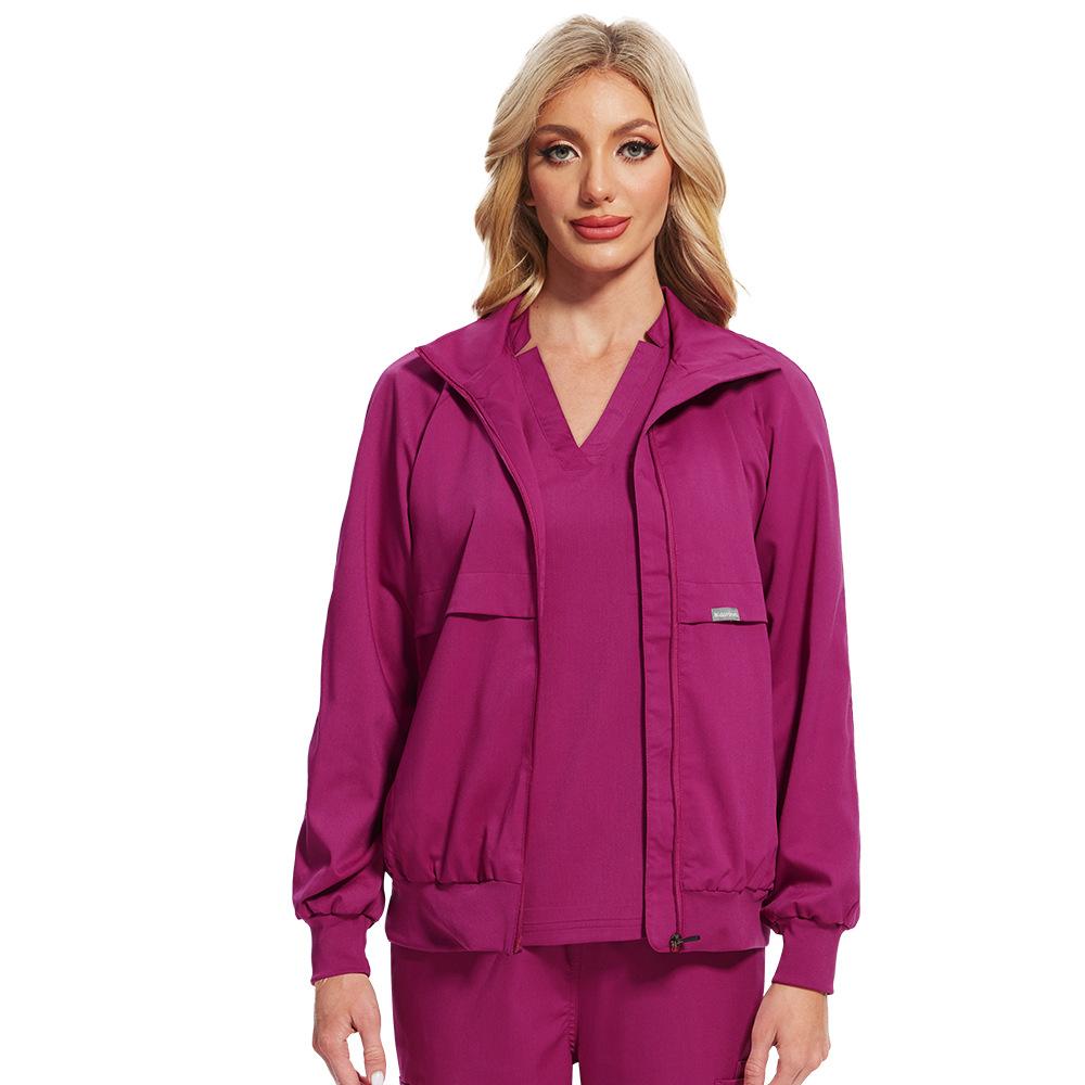Uniforms Coat Woman Men Nursing Long Sleeve Scrubs Jackets Medical Hospital Clothing Zipper Jacket Doctor