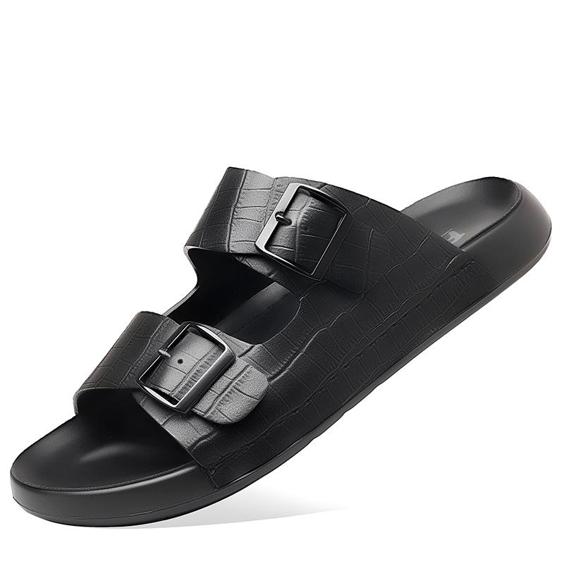 

Fashion Luxury Slip on Shoes Slippers Outdoor Beach Slippers for Men Summer Flip Flops Men s Slippers Original Designer Casual Flats 38 чёрный