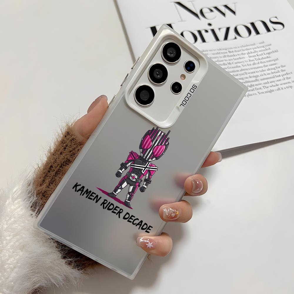 Classic K-Kamen Rider Phone Case For Samsung Galaxy S25 Edge S24 S23 S22 S21 S20 Ultra Funda Silicone Silver Cover