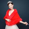 Scialle da sposa Stola di pelliccia Avvolgere in pelliccia sintetica Abito da sera Bolero Mantella Scialle da sposa