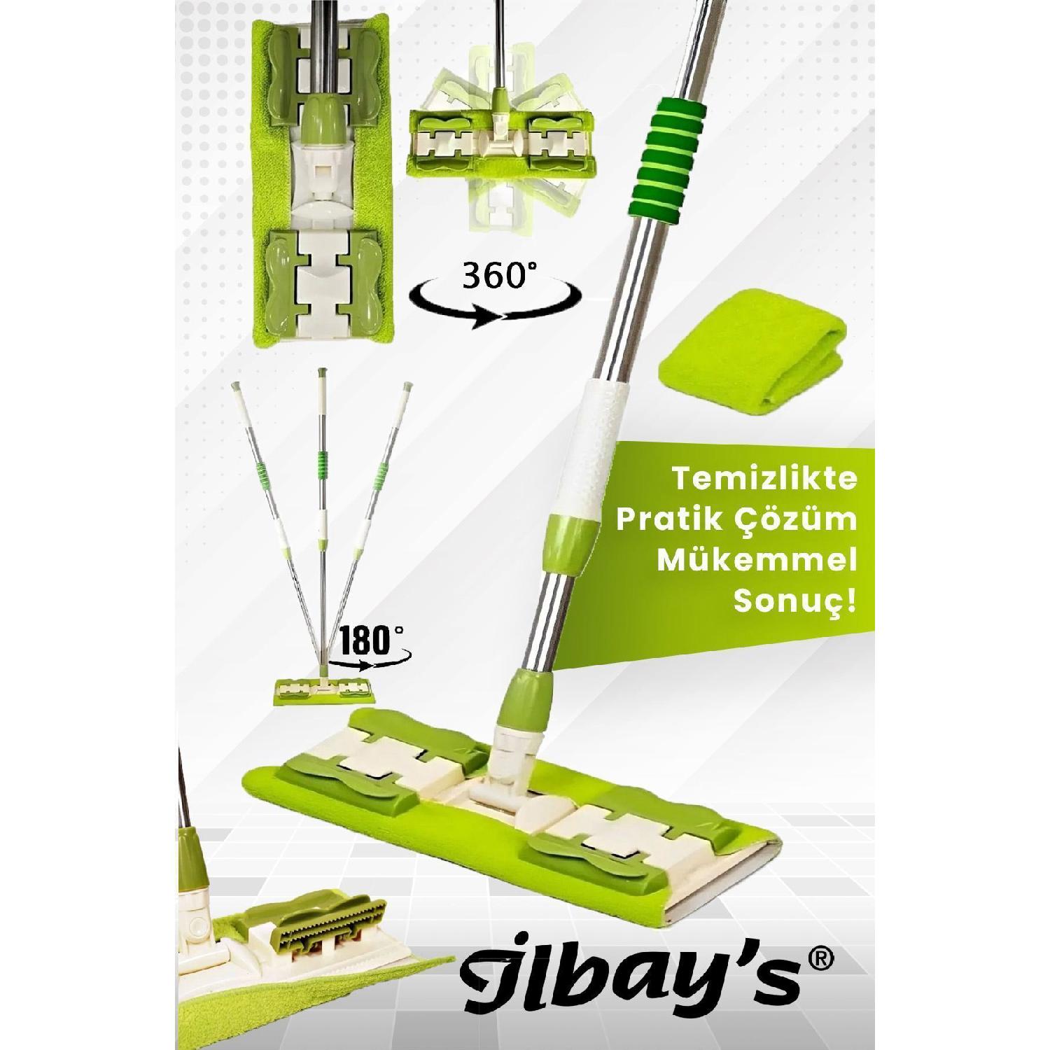 

Green Colored Mop With Microfiber Latch And 360c Rotating Head (1 Spare Mop Cloth Gift)