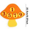 1-10 Digital Mushroom Snail Cartoon Felt School Mathematics Teaching Aids Cognitive Felt Teaching Tools School Office Supplies