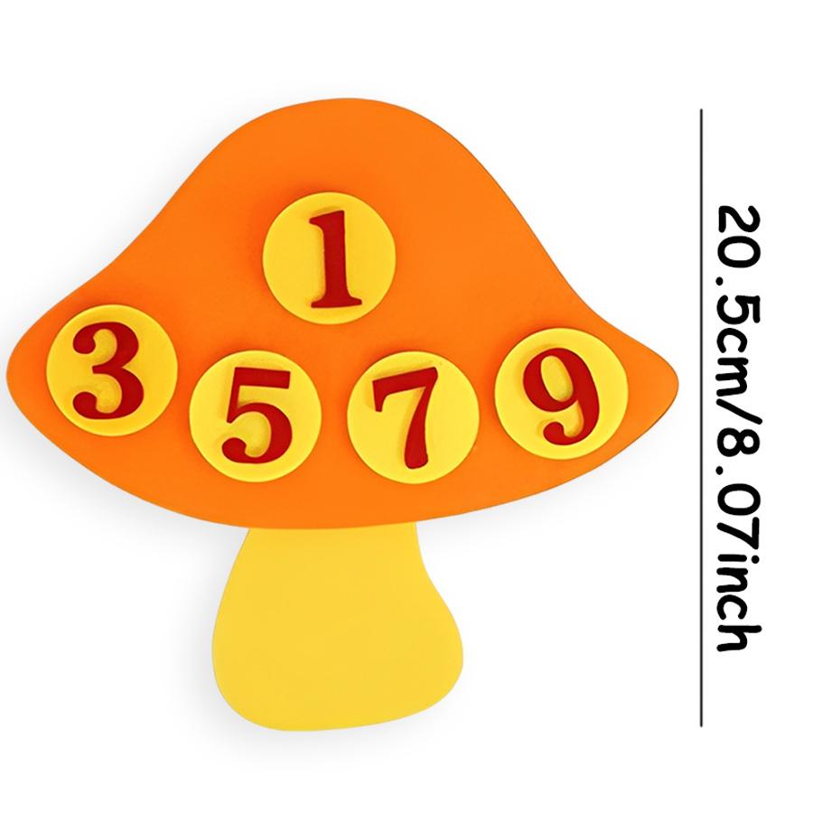 1-10 Digital Mushroom Snail Cartoon Felt School Mathematics Teaching Aids Cognitive Felt Teaching Tools School Office Supplies