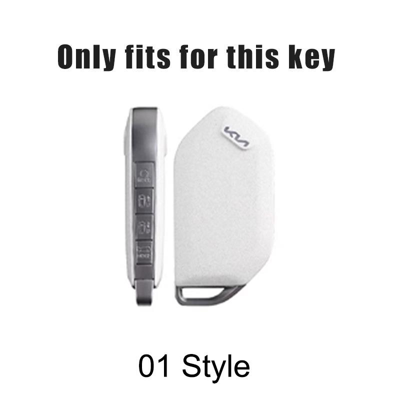 AEH1 Leather Car Key Case Cover Protector Shell For Kia Picanto Sorento MQ4 Carnival KA4 Morning K5 Carens 2024 Auto Accessories