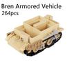 MOC Jucării WW1 WW2 Vehicul Tanc Model Cărămizi de Construit Soldat German SUA Tancuri Tun Anti-tanc Mini Cărămizi Jucării Armată Copii