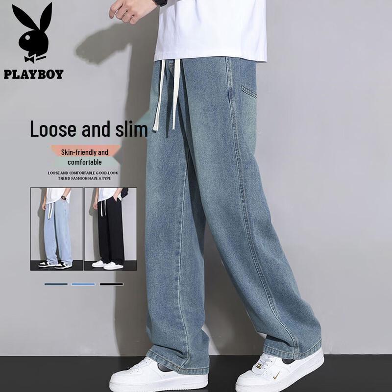 Playboy Men s Loose Straight-Leg American Retro Jeans XXL