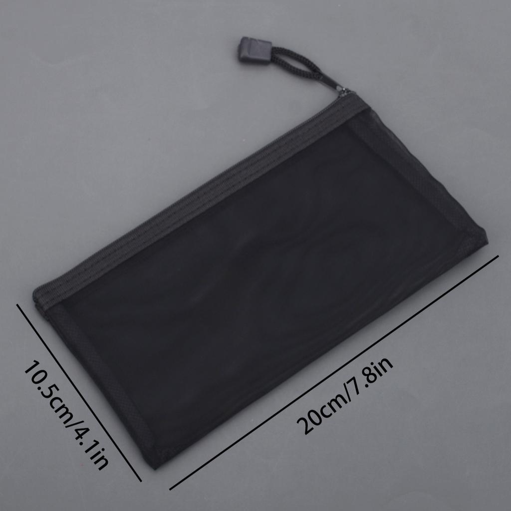1pc Transparent Mesh Pencil Case Pencil Pouch Large Capacity Portable Pencil Case School With Zipper Minimalist Pencil Case