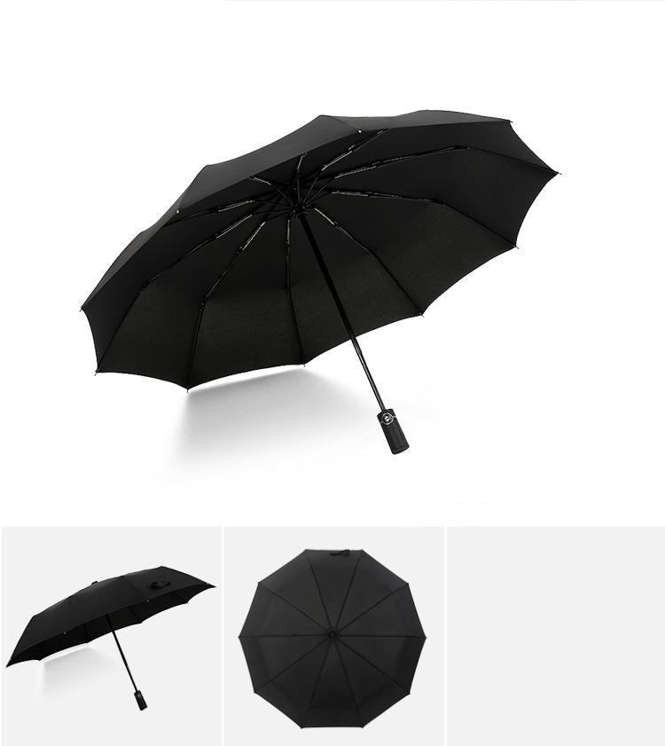 

Полностью автоматический трехсекционный складной зонт для мужчин и женщин, дождестойкий, можно добавить зонт 23 inches