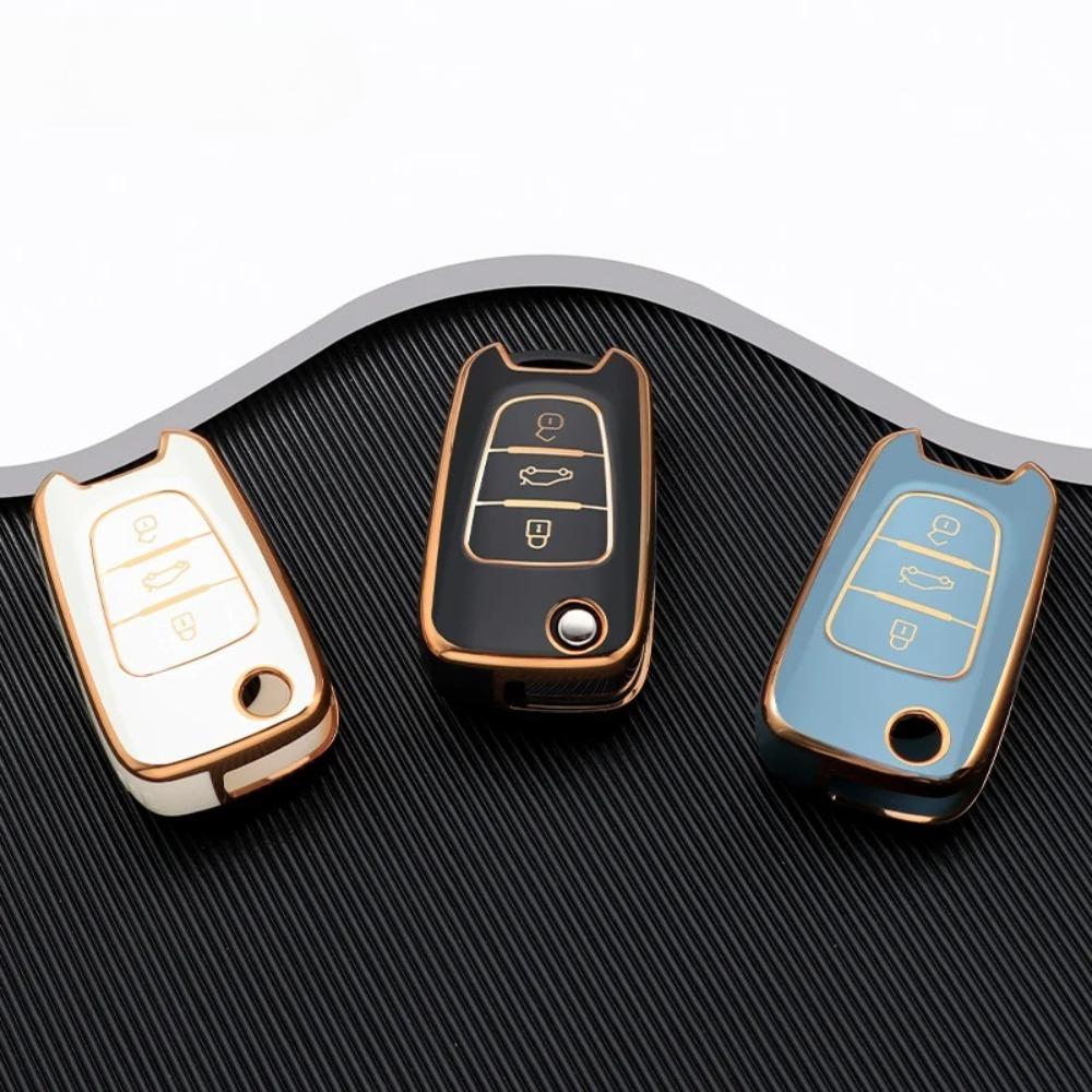 Fashion TPU Car Folding Key Case Cover Fob for Hyundai I20 I30 Elantra Azera Veracruz Veloster Kia Rio K7 K5 Sportage Sorento