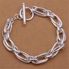 Copper Linked Chain Bracelet Interlocking Rings Design Fashion Jewelry for Women Man