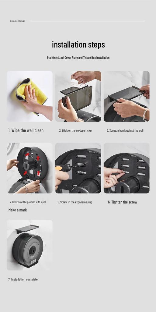 Wall-Mounted Waterproof Jumbo Toilet Paper Dispenser for Hotel Bathrooms