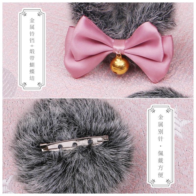 Ein handgemachter niedlicher Olita Lolita Kantenclip Tierohren Accessoires Bärenohren Haarnadel Schwanz Set