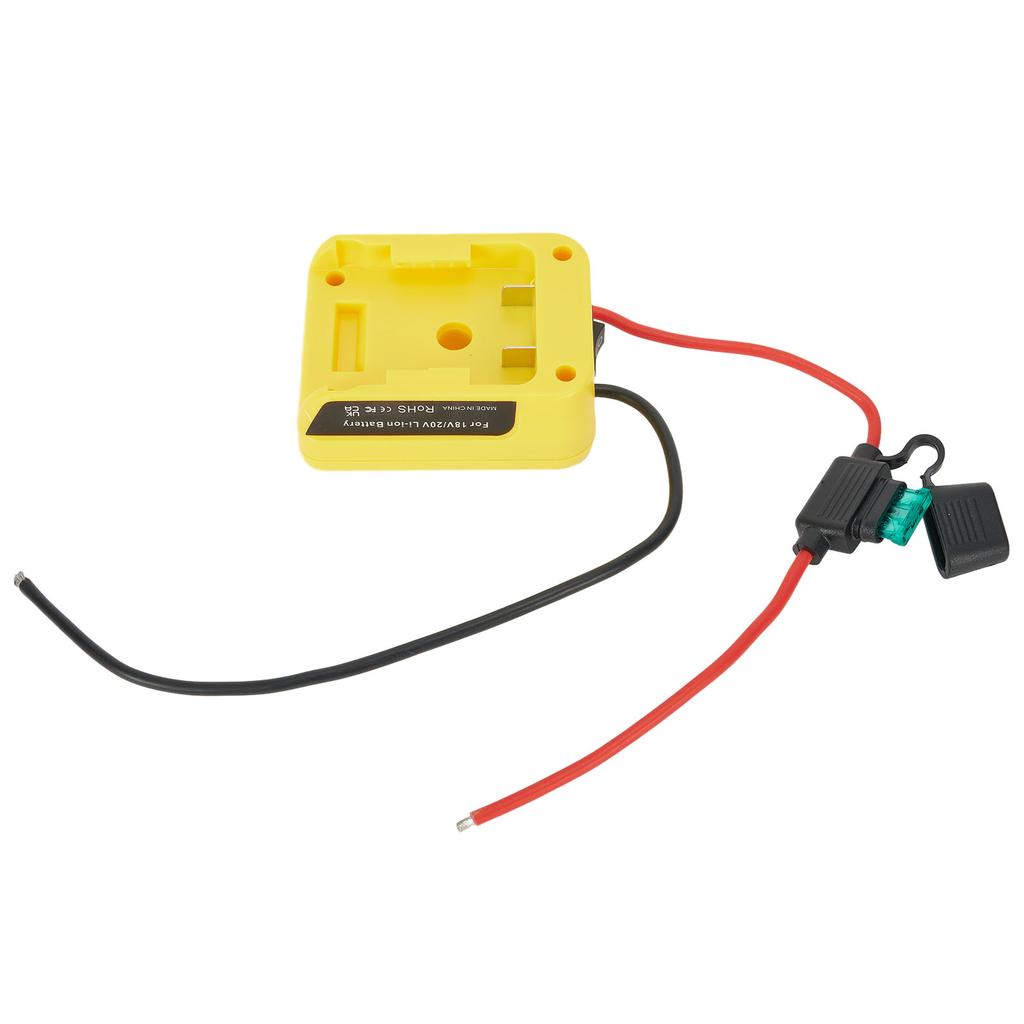 Battery Adapter With Fuse Cable 12 Switch For De-walt DCB200 18V/20V To DIY 2 Wiring Cable Output For Power Tool Accessories