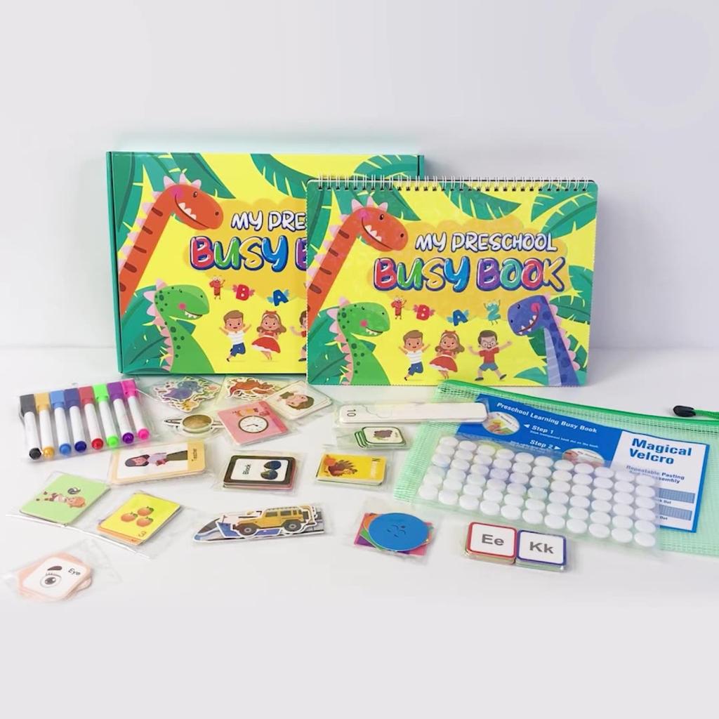 Early Education Quiet Book, Children DIY Sticker Book, Puzzle Enlightenment, Repeated Pasting,