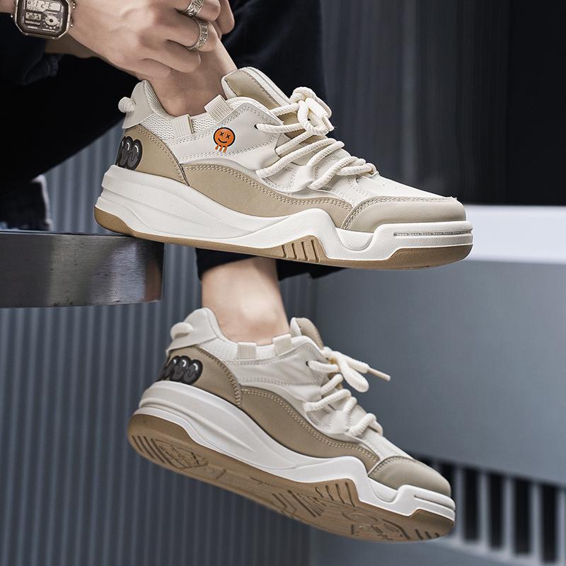 New Comfort Casual Niche Bread Shoes Platform Student Board Shoes Men's Fashion Shoes 39-45 Size Sneakers Breathable Comfor