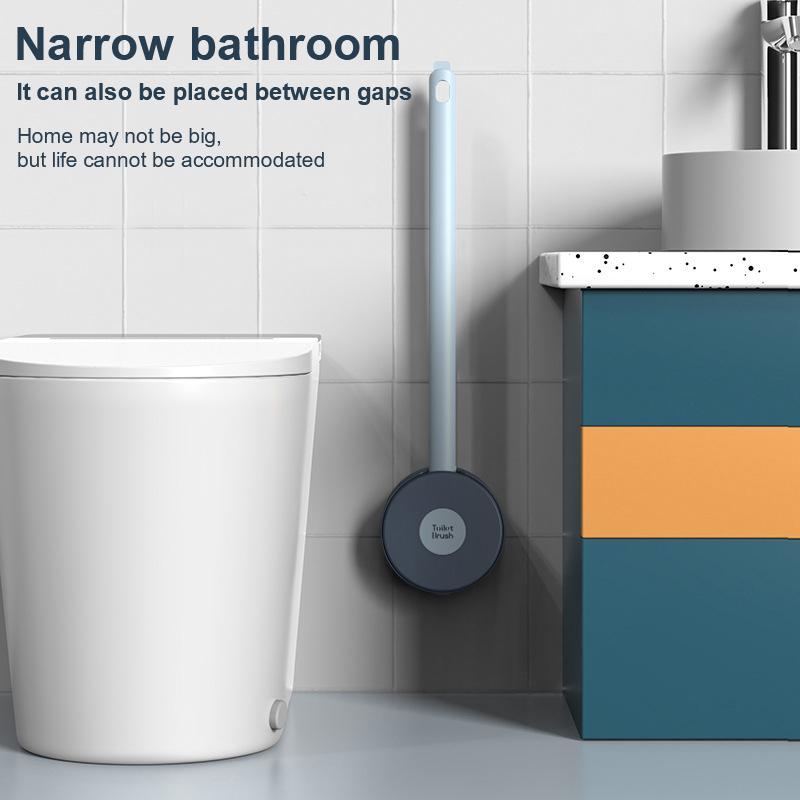 Toilet Brush No-Punch Bathroom Silicone Toilet Brush