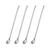 4 PCS Cuillère Paille Mélangeur Paille à Boire en Acier Inoxydable Cuillères à Mélanger pour Cocktails avec Long Manche pour Glaces Sundaes