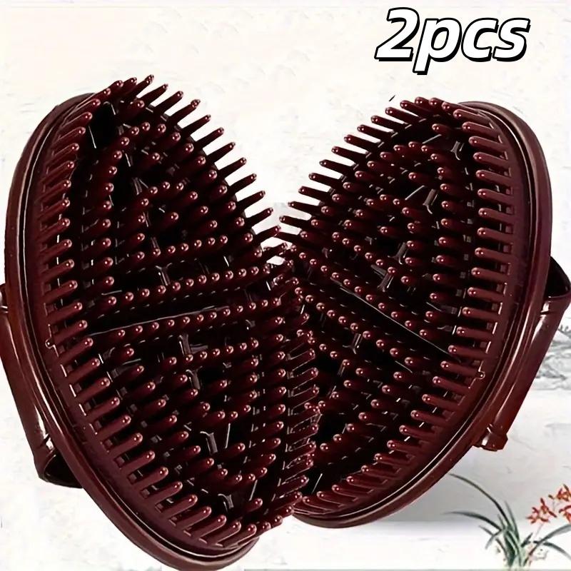 

2-Pack Chakra Bath & Massage Brush | Manual Body Exfoliator Scrubber, Dual-Side Design