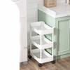 Mobile Storage Shelf Interspace Gap Shelf Kitchen Storage Shelf Bathroom Storage Rack Fridge Side Seam Finishing Rack