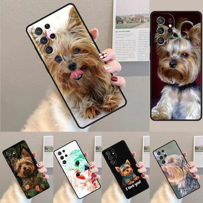 Yorkie Yorkshire Terrier Hund Welpe Handyhülle Cover Für Samsung Galaxy S24 S25 Ultra S21 S22 S10E Note 10 Plus Note 20 FE S23