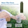 Outdoor Wasserfilter Strohhalm Wasserreiniger Strohhalm für Familienvorsorge Camping Wandern Notfall